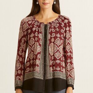 Lucky Brand Paisley Bandana Print Top – Small